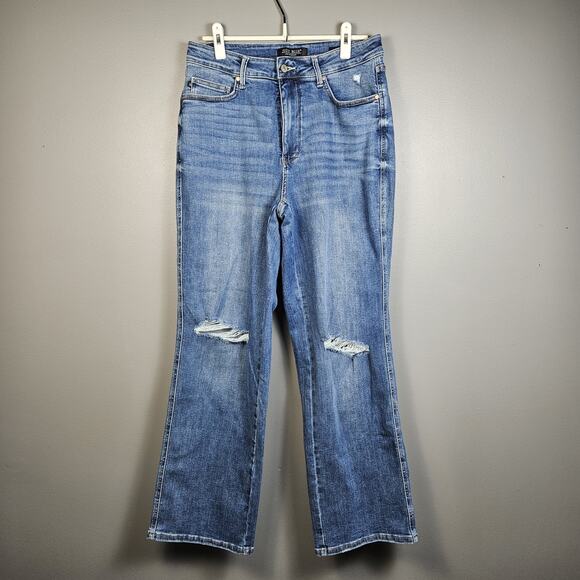 Judy Blue Women's High Rise Tummy Control Solid Five Pocket Straight Jeans 14w - Picture 1 of 7